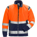 Fristads Vindtett Fleecejakke Klasse 3 Varsel orange/marinblå M