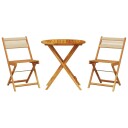  Bistrosett 3 deler beige polypropylen og heltre 3281843