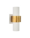 Visual Comfort Chalmette Layered Sconce Plaster White and Gild