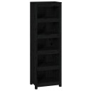 vidaXL Bokhylle svart 50x35x154 cm heltre furu