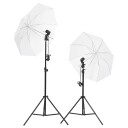 vidaXL Fotostudiosett med lyssett og bakgrunn