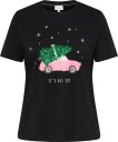 ONLY Carmakoma Carkita Reg S/S Tee Xmas Jrs   BLACK   46 48