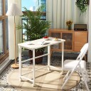 Sammenleggbart skrivebord med hjul og sammenleggbar topp 100x50cm   Hvit