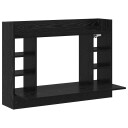  Veggmontert Skrivebord Svart Eik 105x48x75 cm Konstruert Tre