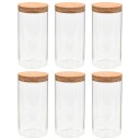  Glasskrukker med kork 6 stk 1400 ml 50841