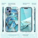 I-Blason iPhone 14 Plus i-Blason Cosmo Marble Deksel m. Skjermbeskytter - Ocean Blue