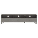 vidaXL TV-benk HAMAR lysegrå 158x40x40 cm heltre furu