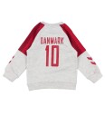 Hummel Collegegenser DBU hmlHonor Light Grey Melange 74 Collegegenser Grå Rød