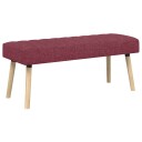 vidaXL Kanal-Quiltet Benk Vinrød 110 x 40 x 46 cm Stoff