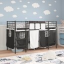  Kiddos Loft Senge Ramme med Gardiner Svart 99,5 x 190 cm