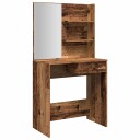  Sminkebord med speil gammelt tre 74,5x40x141 cm 857007