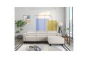 Reclinersofa med hjørne Loft24 Hjørnesofa Loft24 Carpari med manuell recliner Hvit Høyrevendt Belfast stoff  