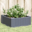 Plantekasse med plugger grå 42,5x42,5x28,5 cm PP