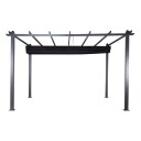 Venture Home Design Lazio Pergola, Sort m. grå stoff 1648467-02-0 1648466-02-0
