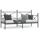 Dagseng uten madrass svart 90x190 cm stål