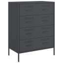  Skjenk antrasitt 68x39x89 cm stål 8721102389467