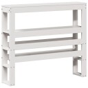  Hodegavl med hyller hvit 90 cm heltre furu 8721102853722