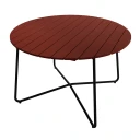 Grythyttan Stålmöbler 9A bord 120 cm Mørkerød / Svart