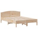 vidaXL Sengeramme med hodegavl 150x200 cm heltre furu 8721012430402