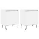 vidaXL Nattbord 2 stk hvit 40x30x50 cm konstruert tre
