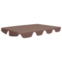 vidaXL Erstatningsbaldakin hagehuske brun 150/130x70/105 cm 270 g/m²