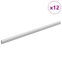 vidaXL Klesslanger 12 pcs sølv 472 x 15 x 29 mm Aluminium Legering