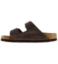 Birkenstock Men's Arizona Oiled Nubuck Leather Soft Footbed Regular Brun 38 Man