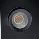 Nordesign Georgia 360 lavtbyggende downlight firkantet 7W 3000K RA97 Dimbar IP44 - Svart