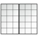 vidaXL Veggspeil 2 stk svart 100x60 cm metall