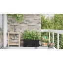 Hagekasser med Vanning System 2 stk Svart