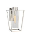 Visual Comfort Presidio Bracketed Sconce Polished Nickel/Clear Glass S