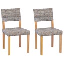  Spisestuestol 2 pcs Kubu Grå 46 x 55 x 84 cm Kubu Rattan