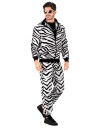 Sølvfarget Zebra 80 talls Grilldress med Lommer til Voksen   L