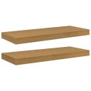  Vegghylle 2 pcs Beige 60 x 23,5 x 4 cm Konstruert tre