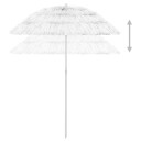 vidaXL Strandparasoll Hawaii hvit 180 cm