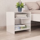 vidaXL Nattbord 2 stk høyglans hvit 40x30x40 cm sponplate