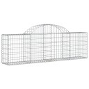 vidaXL Gabionkurver buede 7 stk 200x30x60/80 cm galvanisert jern