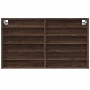  Hyller brun eik 100x8,5x58 cm konstruert tre