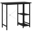 vidaXL PC-bord svart 80x40x72 cm MDF og metall