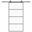 vidaXL Skyvedør med monteringssett svart 102,5x205 cm ESG-glass