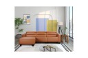 Reclinersofa med hjørne Loft24 Hjørnesofa Loft24 Carpari med manuell recliner Brun Venstrevendt Belfast stoff  