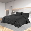 vidaXL Sengesett svart 200x220 cm bomull