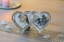 Dobbel hjerte fotoramme med "Diamantpynt" fra Casa Interiør