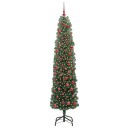  Kunstig juletre med 300 LED grønn 180 cm PVC og stål og plast