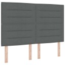  LED Hodegavl Linjer Design Mørk Grå 160 cm Stoff