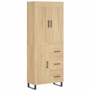  Highboard sonoma eik 69,5x34x180 cm konstruert tre