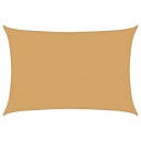  Solseil 160 g/m² rektangulær sand 5x6 m HDPE
