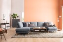Trend Lyx U Sofa med Divan Høyre   Mørkegrå/Eik