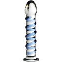 Icicles No 5 Blå Dildo i glass    - Klar