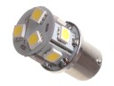 LED pære 9xSMD   10 30V BA15S Lys farge: Hvit 6000k